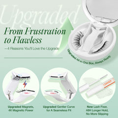 LASHVIEW ergonomic curved applicator guides lash alignment for effortless, even application.
