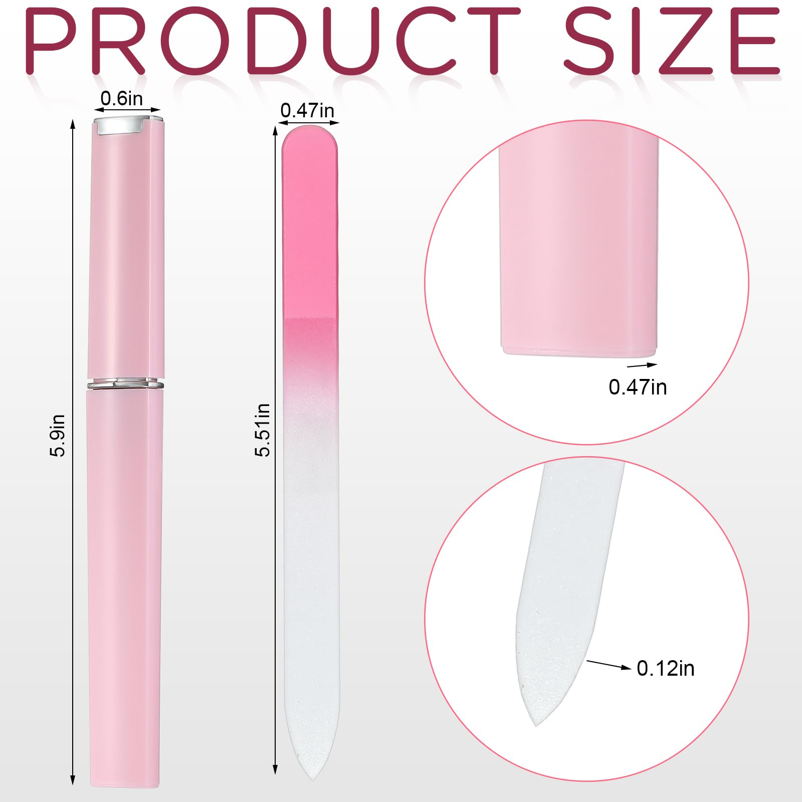 Lasnten double-sided nail file close-up for smooth edges and precise filing