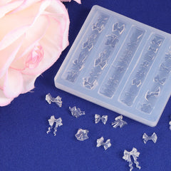 lasuroa Bow Nail Charm Mold template assembly shows easy crafting of unique nail art.