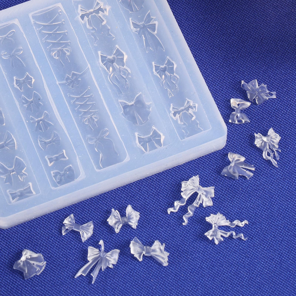 lasuroa Bow Nail Charm Mold storage compact supports easy cleaning and reuse.