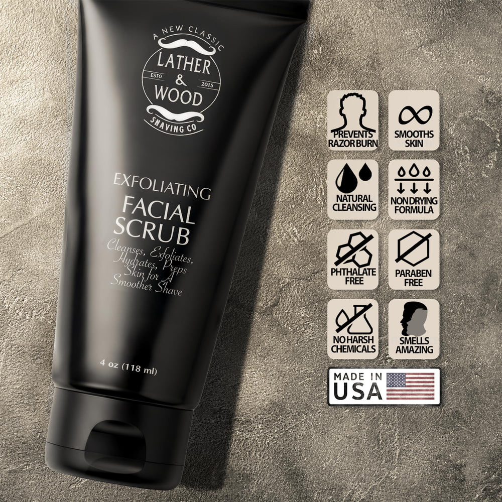 Lather & Wood Face Scrub pore cleanse demonstrates clearer pores