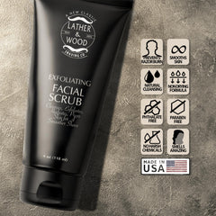 Lather & Wood Face Scrub pore cleanse demonstrates clearer pores