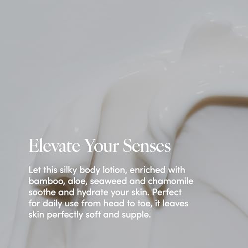 LATHER Bamboo Lemongrass ingredients image highlights aloe, seaweed, chamomile for soothing skin