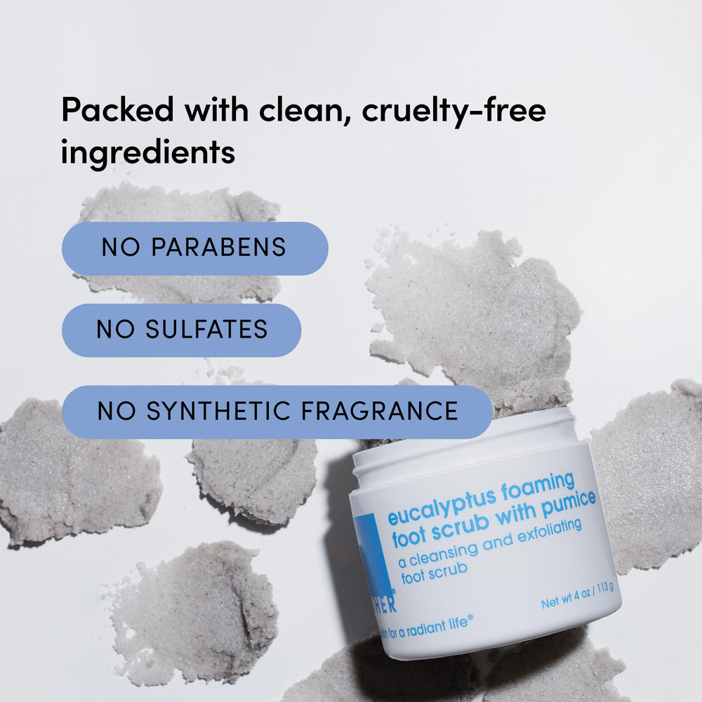 LATHER Foot Scrub natural ingredients coconut oil highlight nourishing oils