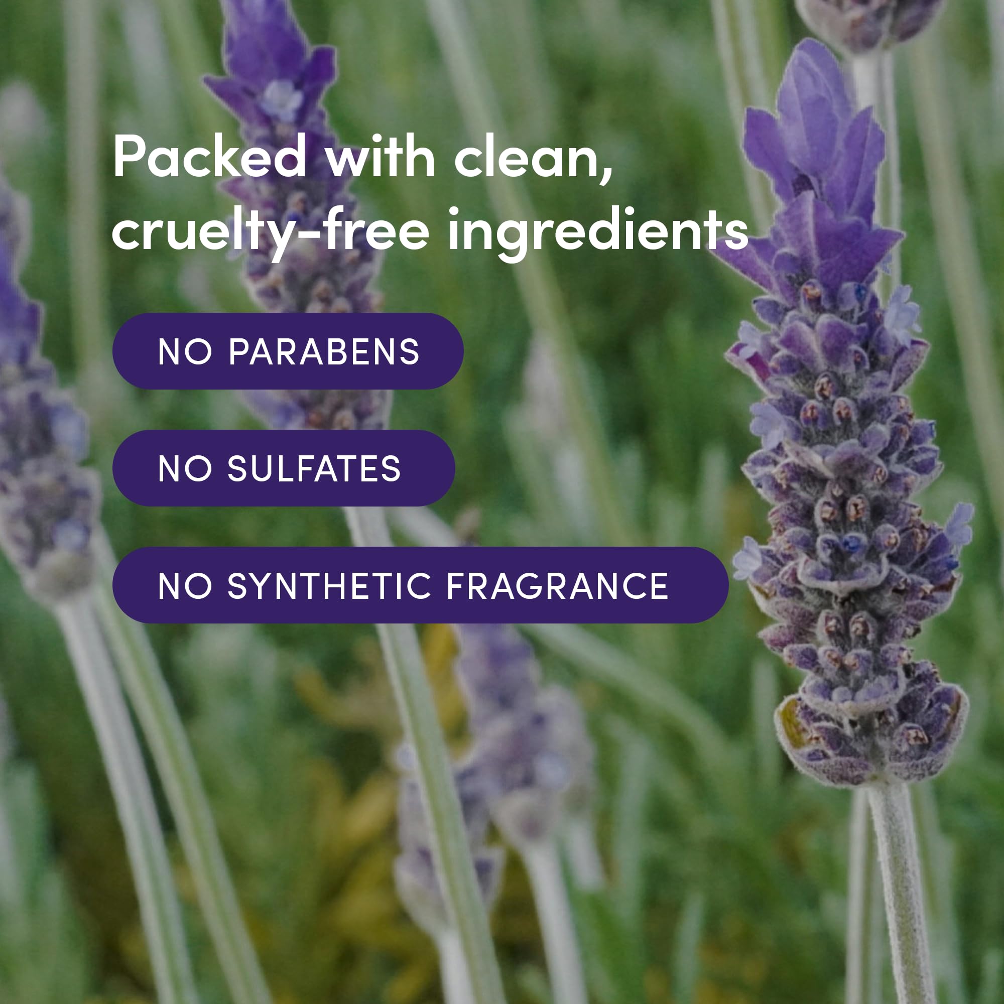 Applying LATHER Lavender Lime moisturizer on hands after shower.