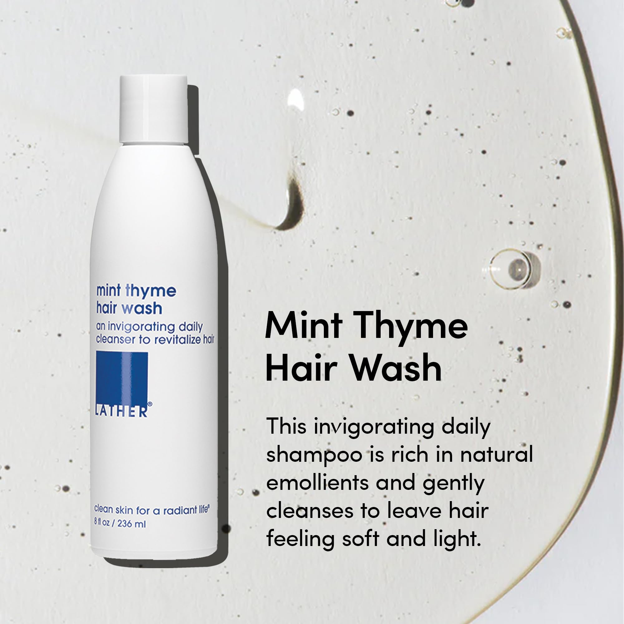 LATHER Mint Thyme Hair Wash ingredients chamomile cucumber for scalp refresh
