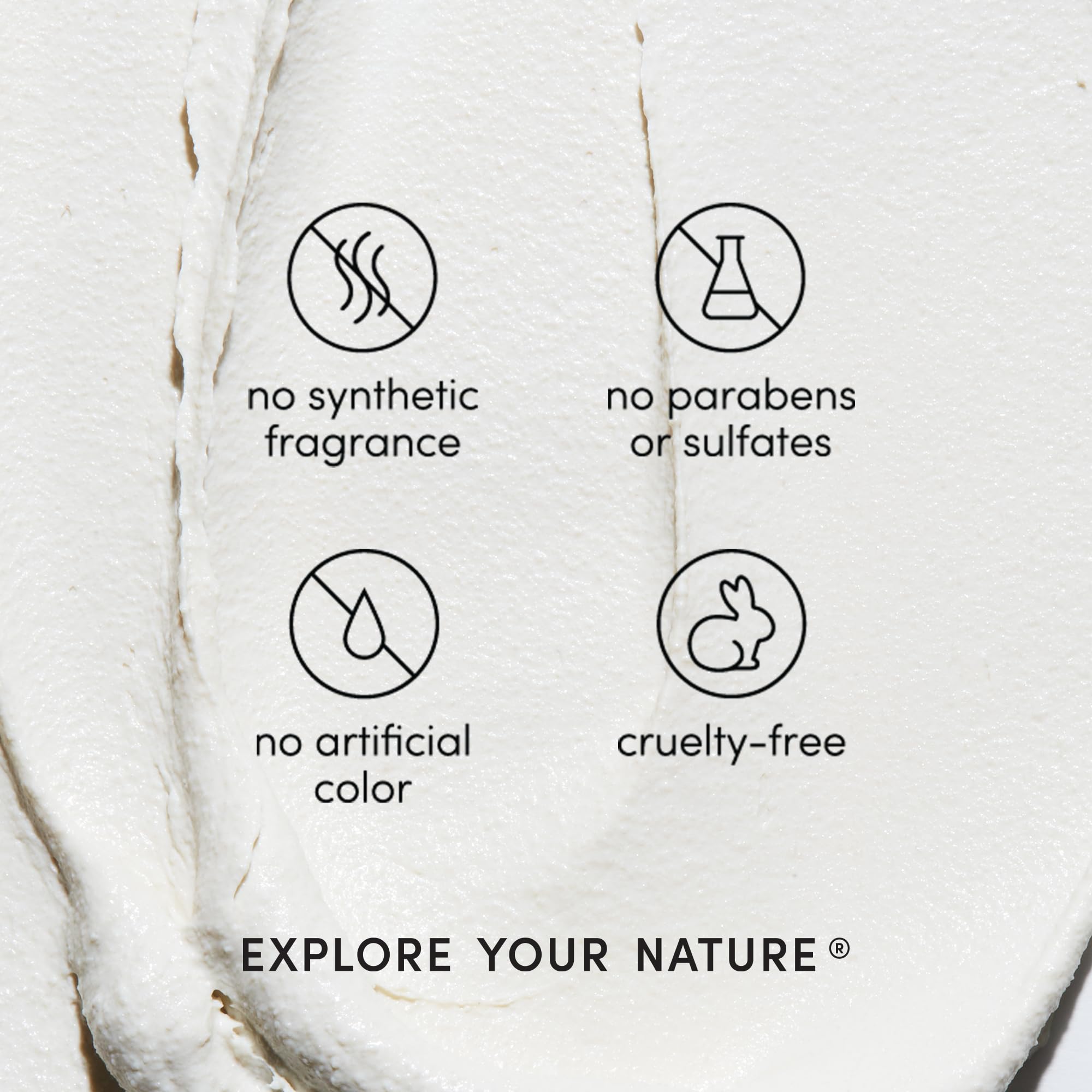 Vegan and cruelty-free badge on LATHER Mint Thyme Hair Wash packaging