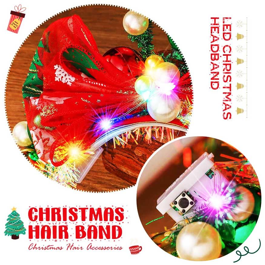 Latious multicolor balls and tinsel headband to elevate outfits