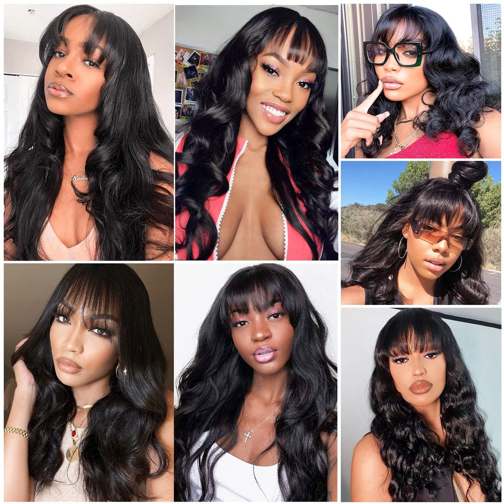 Lativ Body Wave Wig with Bangs 20in dyeable hair ready for color experiments.
