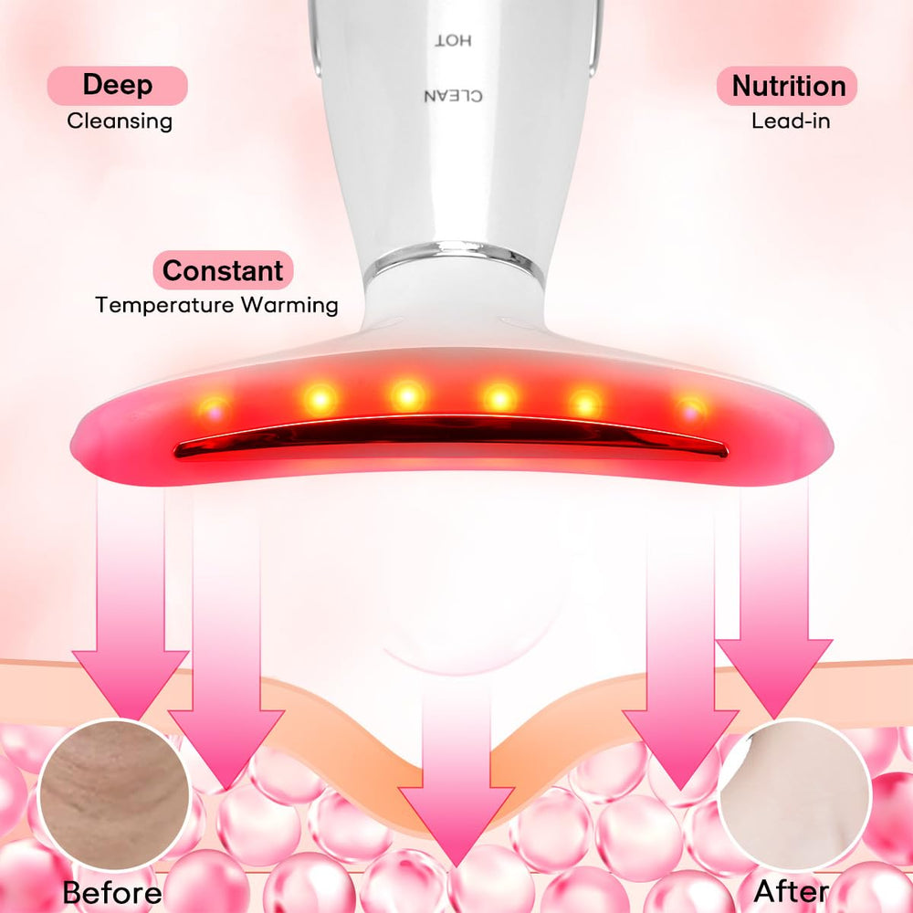 LATME facial massager ergonomic-fit hugs neck and face contours for calming sessions.
