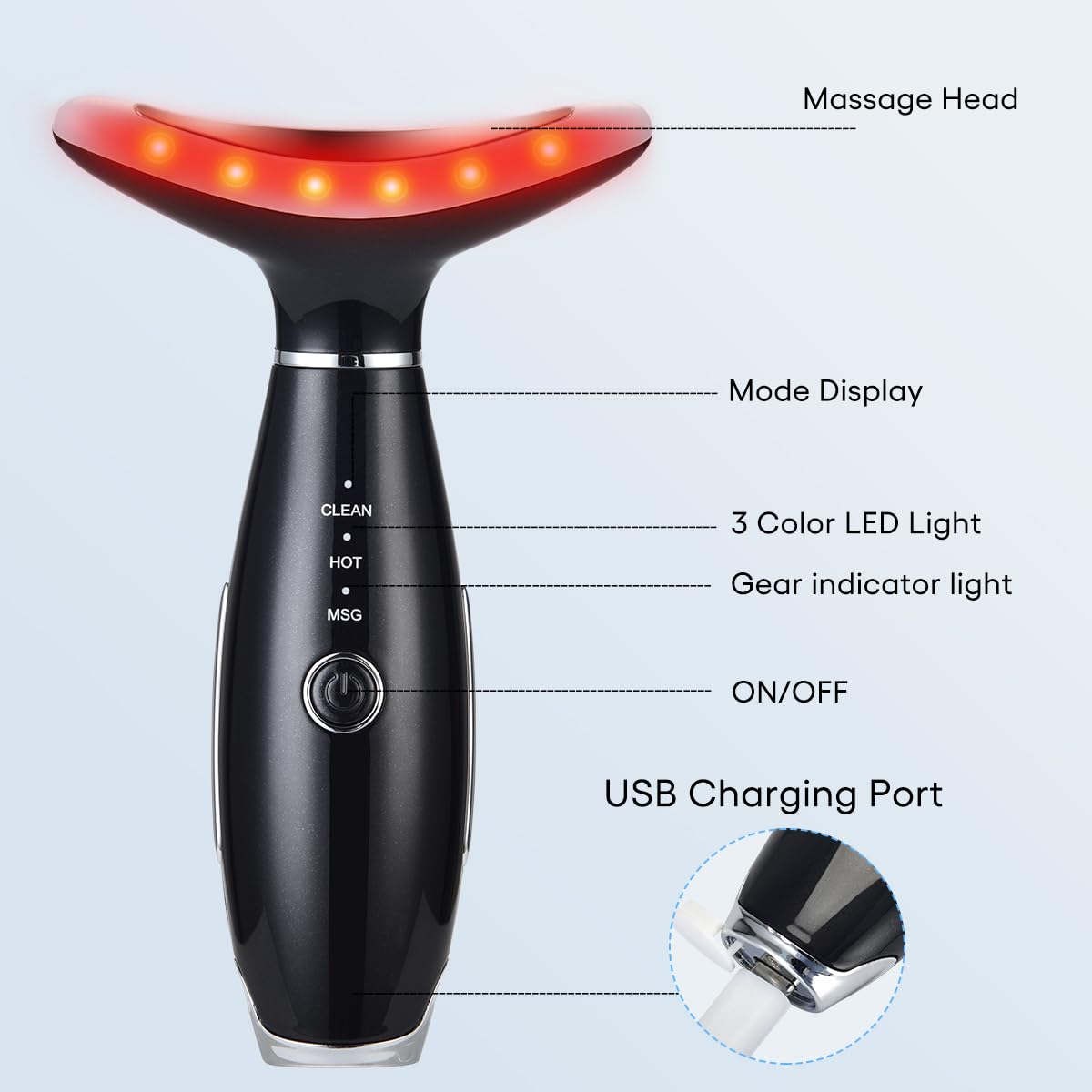 LATME facial massager demonstrates smooth glide when used with lotion or essence.