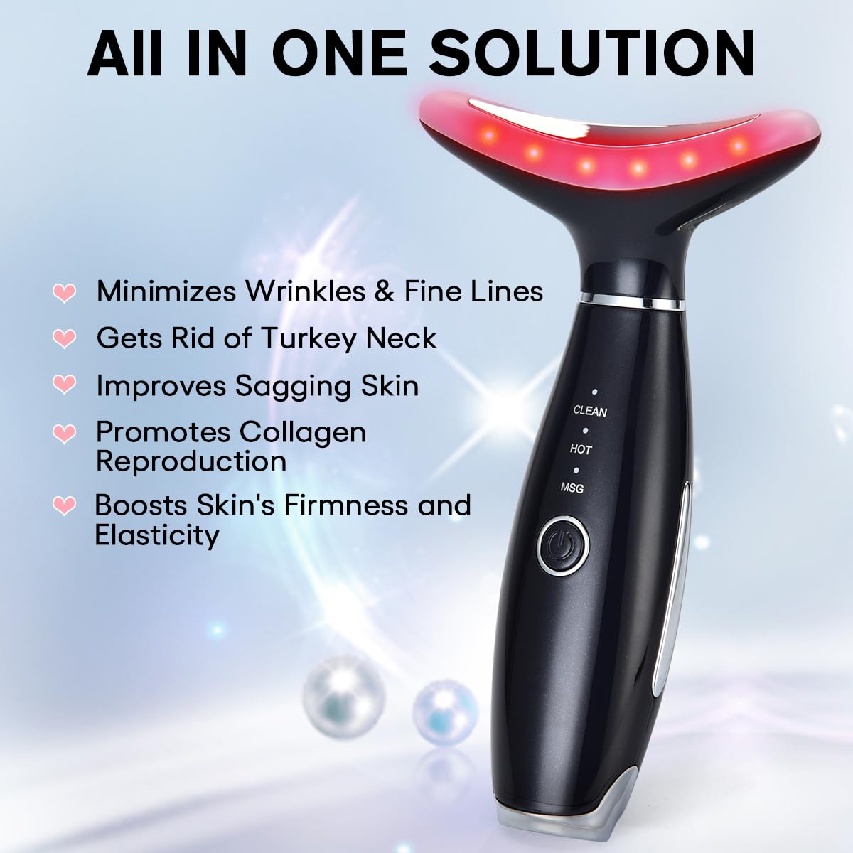 LATME neck massage ergonomic-fit demonstrates comfortable contour for neck and face relief.
