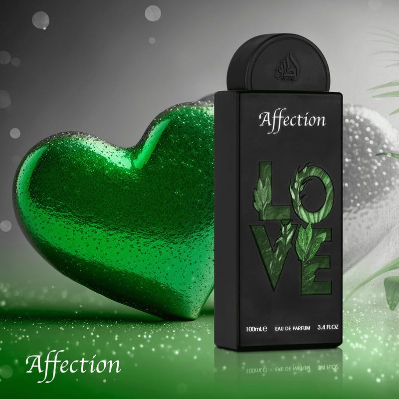 Lattafa Affection box closeup highlights premium packaging and gift-ready presentation.
