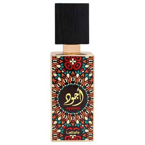 Lattafa Ajwad spray application demonstrates easy, even mist for on-the-go charm.