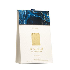 Lattafa Al Nashama Caprice packaging shows premium unisex fragrance experience