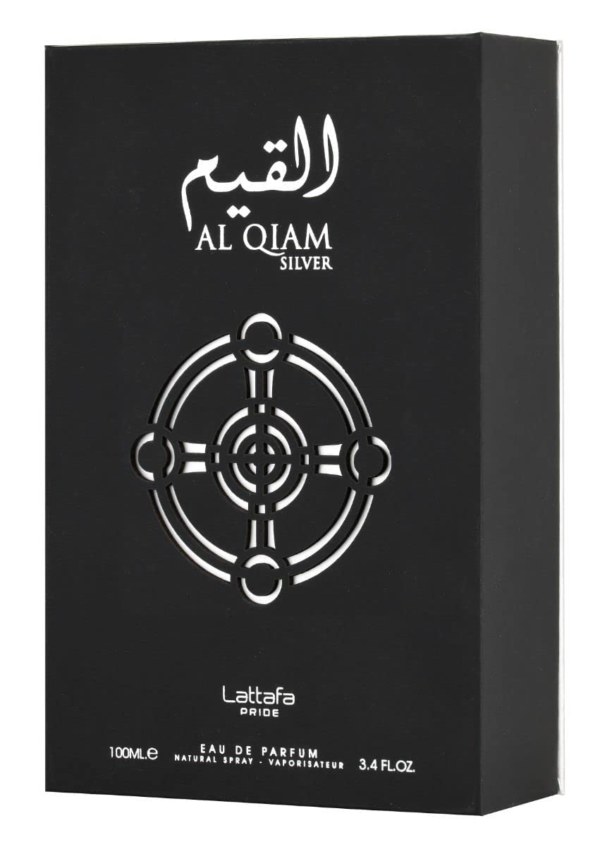 Lattafa Al Qiam Silver spray mist showing even application and longevity.