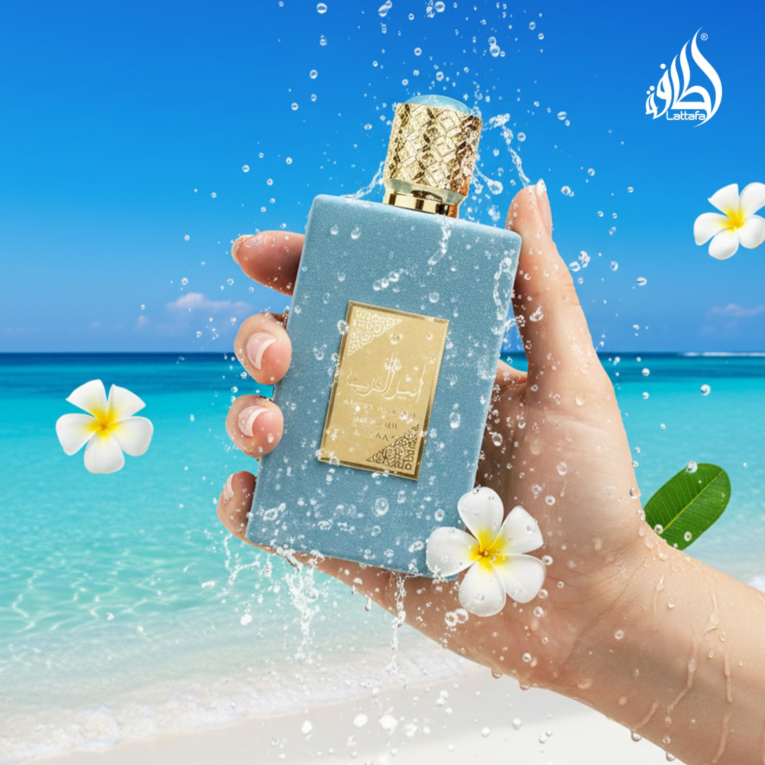 Base notes image features amber, sandalwood, and musk for lasting warmth.
