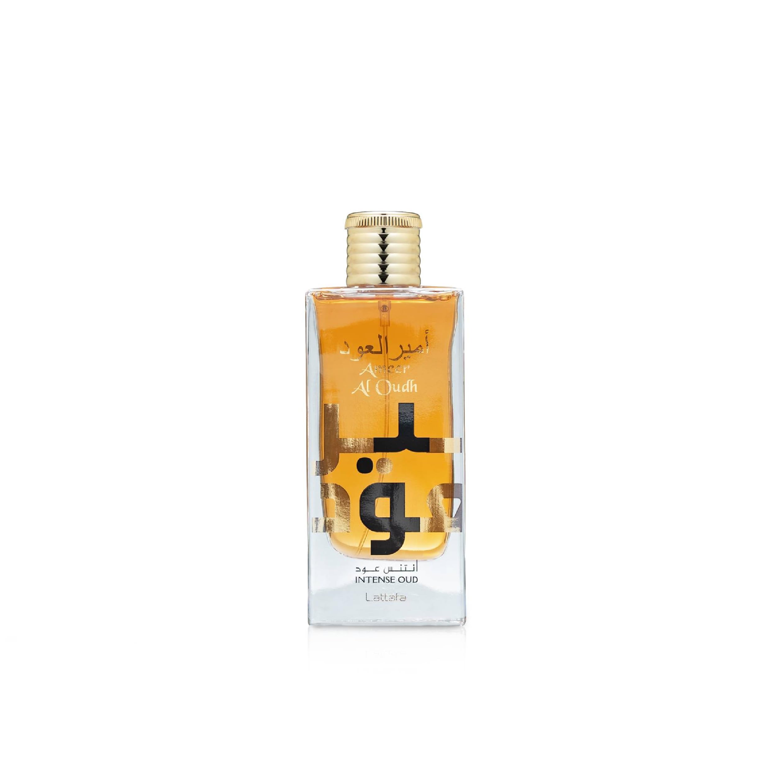 Lattafa Ameer Al Oud Intense bottle showcases smoky oud and amber notes for daily wear