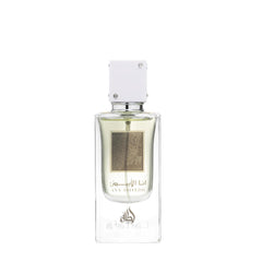 Lattafa Ana Abiyedh bottle view showcasing versatile unisex fragrance for daily wear.