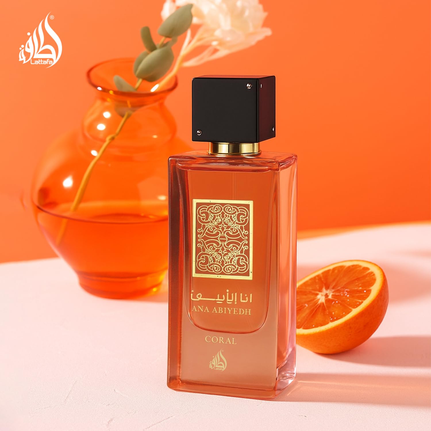 Lattafa Ana Abiyedh Coral unisex fragrance suitable for any occasion.