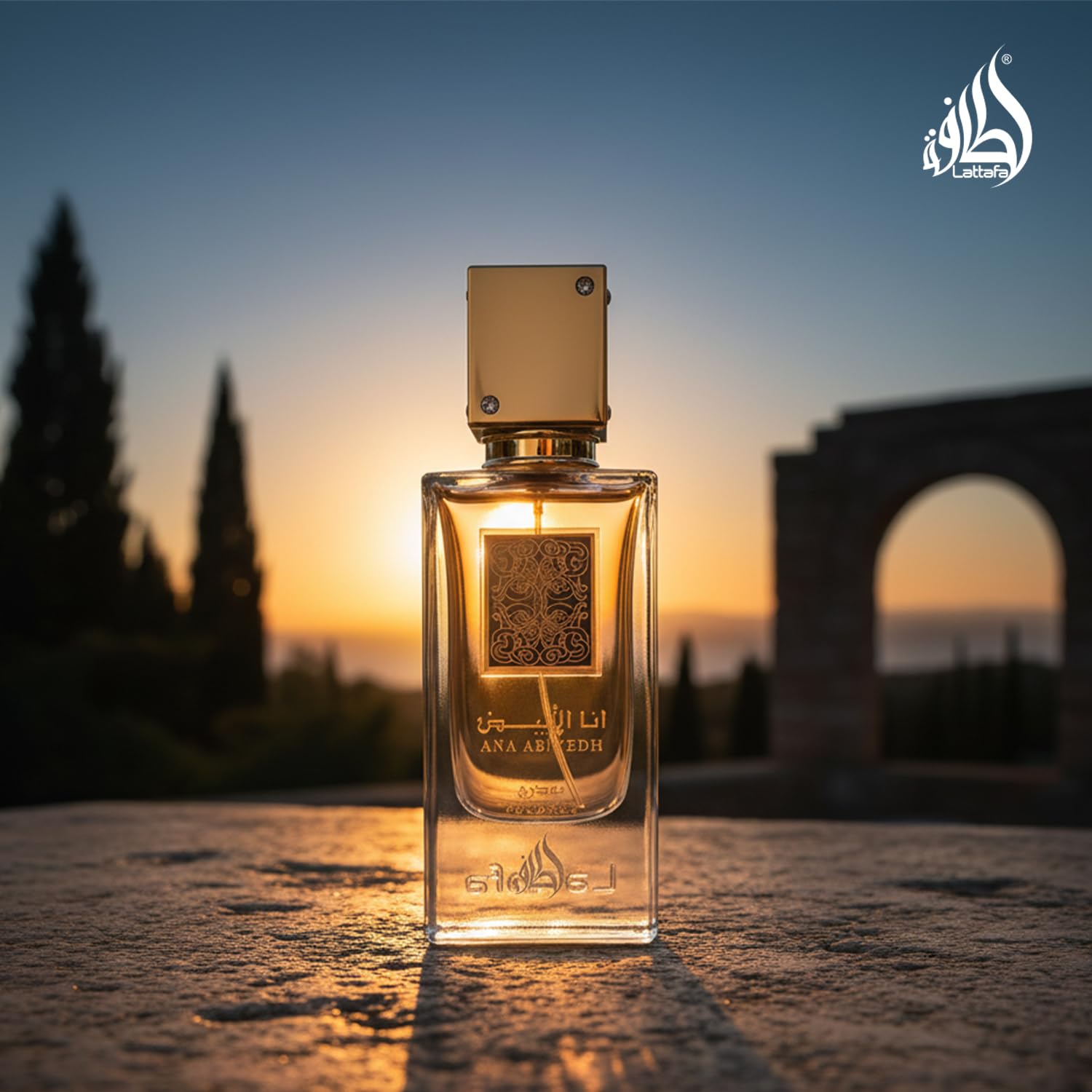 Lattafa Ana Abiyedh Poudree patchouli cedar notes for earthy depth.