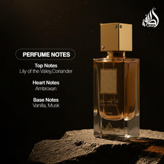 Lattafa Ana Abiyedh Poudree rose note close-up for romantic moments.