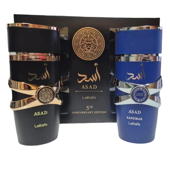 Lattafa Asad EDP bottle close-up highlighting sleek design for refined daily wear.