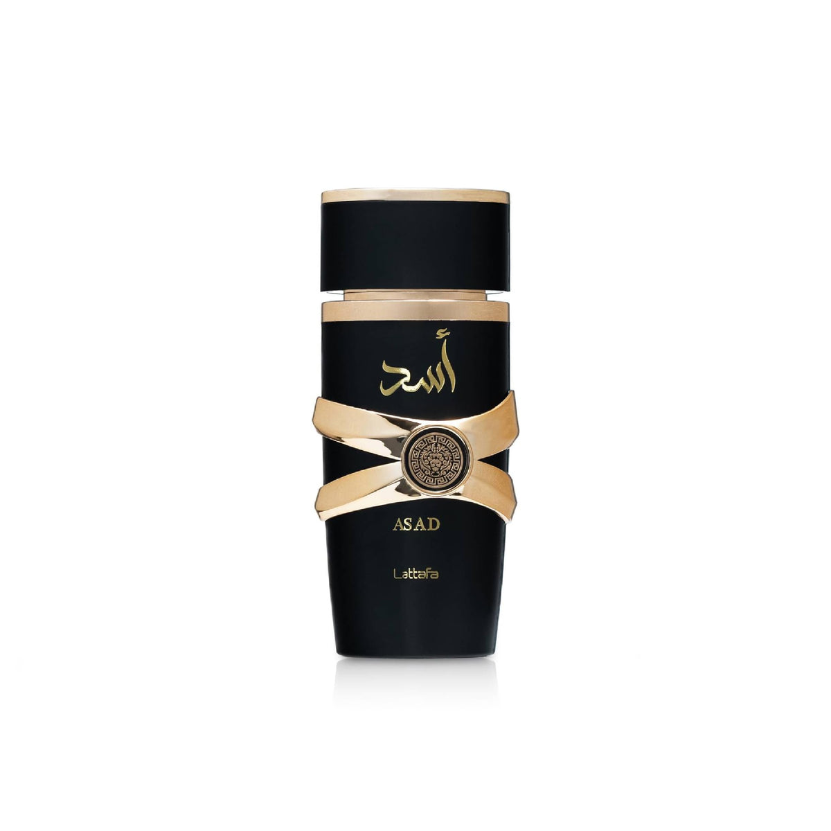 Lattafa Asad perfume bottle 100ml, long-lasting unisex fragrance for daily wear.