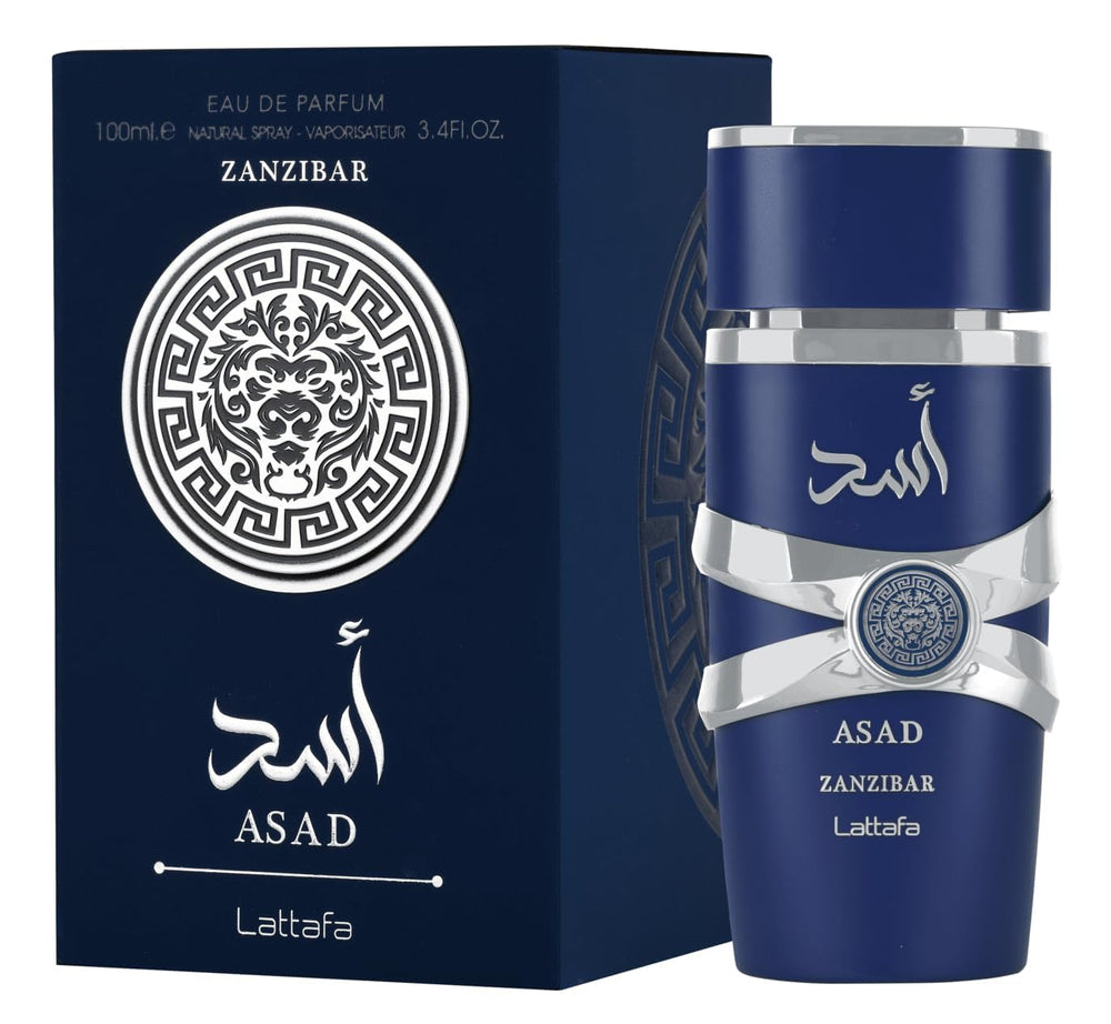 Lattafa Asad Zanzibar middle notes shot hints salty coconut water and iris sophistication.
