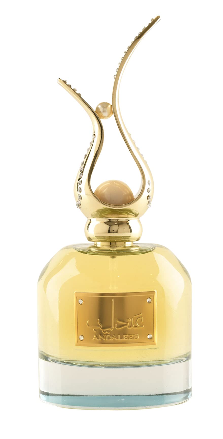 Lattafa Asdaaf Andaleeb nozzle-application shot shows smooth spray and mood lift