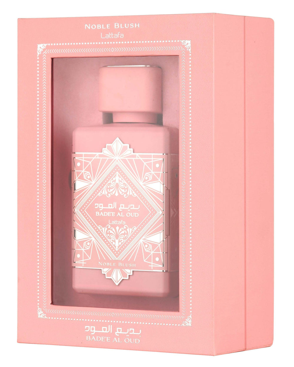Rose Milk top notes highlight soft romance in Lattafa Noble Blush
