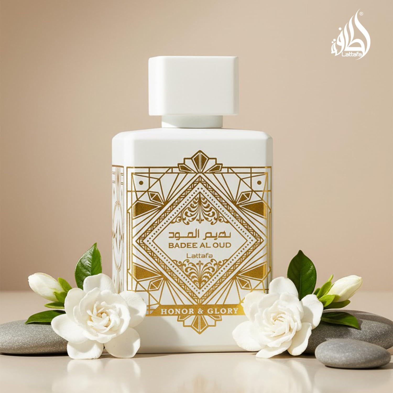 Lattafa Bade'e Al Oud Honor & Glory apply on wrist to observe lasting scent trail.
