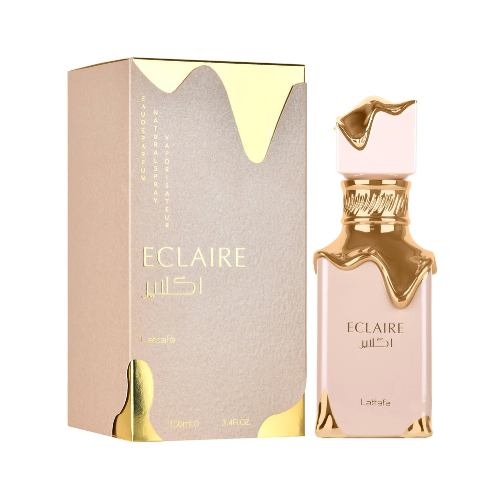 Lattafa Eclaire elegant outer packaging highlighting premium fragrance