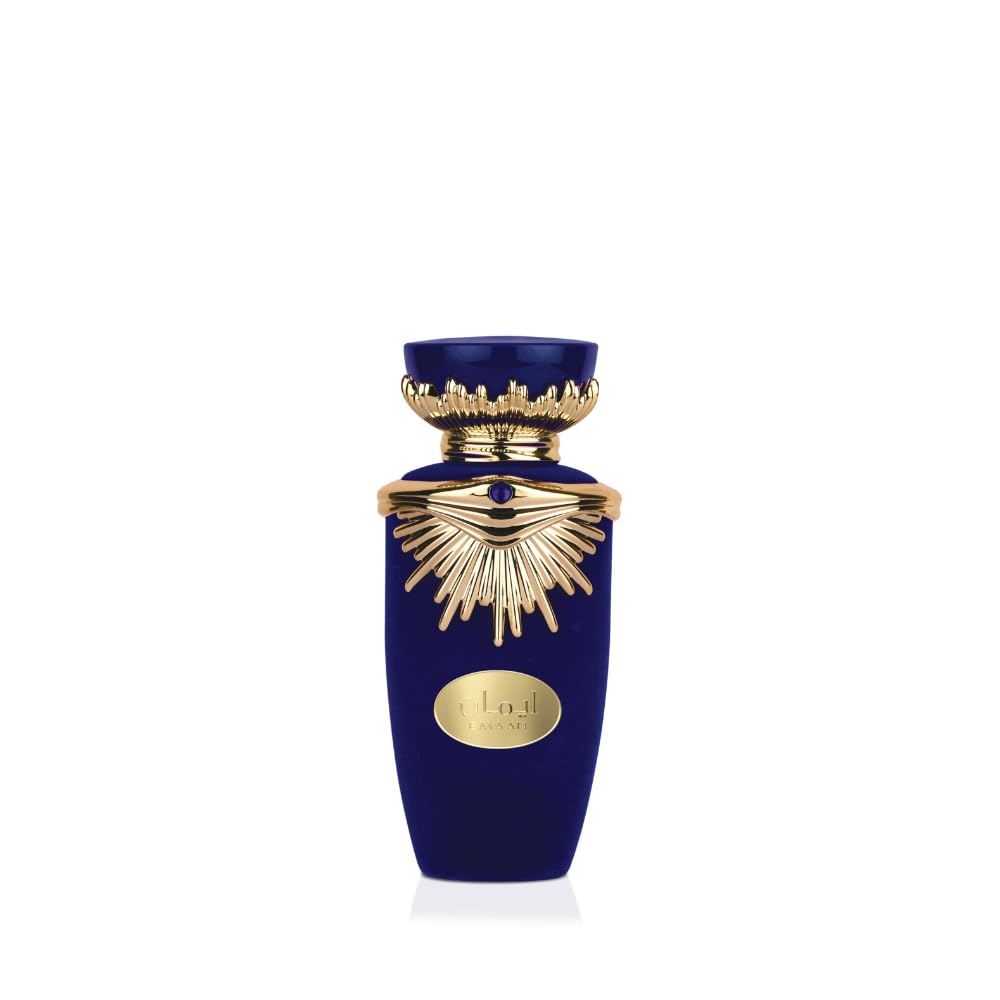 Lattafa Emaan bottle front view, ideal for daily wear with balanced chypre-floral presence.