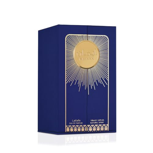 Lattafa Emaan packaging box, premium presentation suitable for gifting or personal collection.
