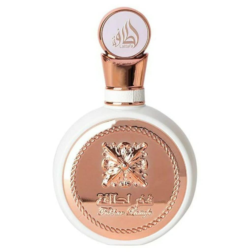 Lattafa Fakhar bottle front view, elegant for day-to-night wear.