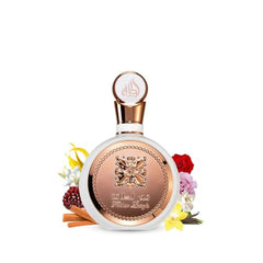 Lattafa Fakhar bottle spray, demonstrating long-lasting fragrance