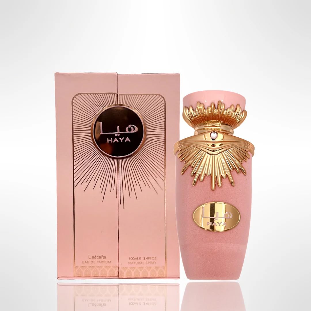 Lattafa Haya heart notes featuring floral ingredients for a romantic touch.