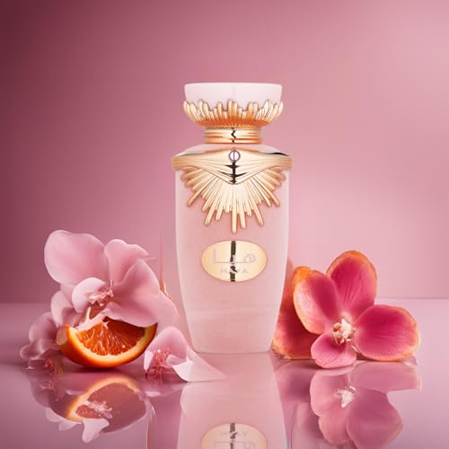 Lattafa Haya top notes include a vibrant citrus blend for a refreshing scent.
