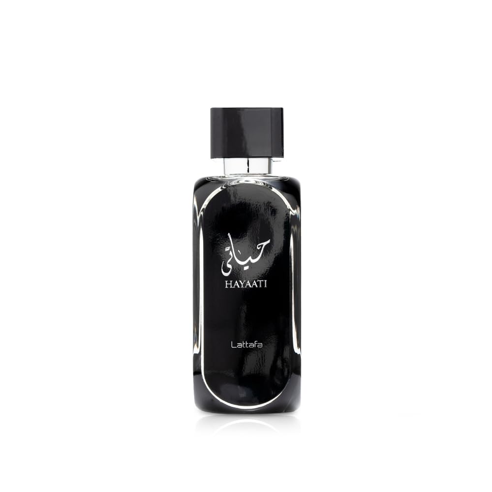 Lattafa Hayaati EDP bottle front view for everyday wear and confident presence.