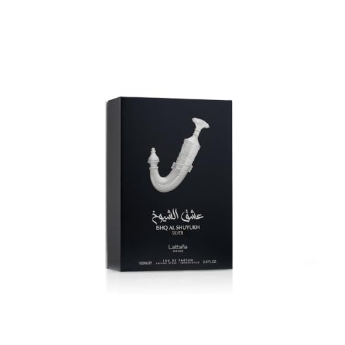 Lattafa Ishq Al Shuyukh Silver lifestyle image suggests day-to-night versatility.