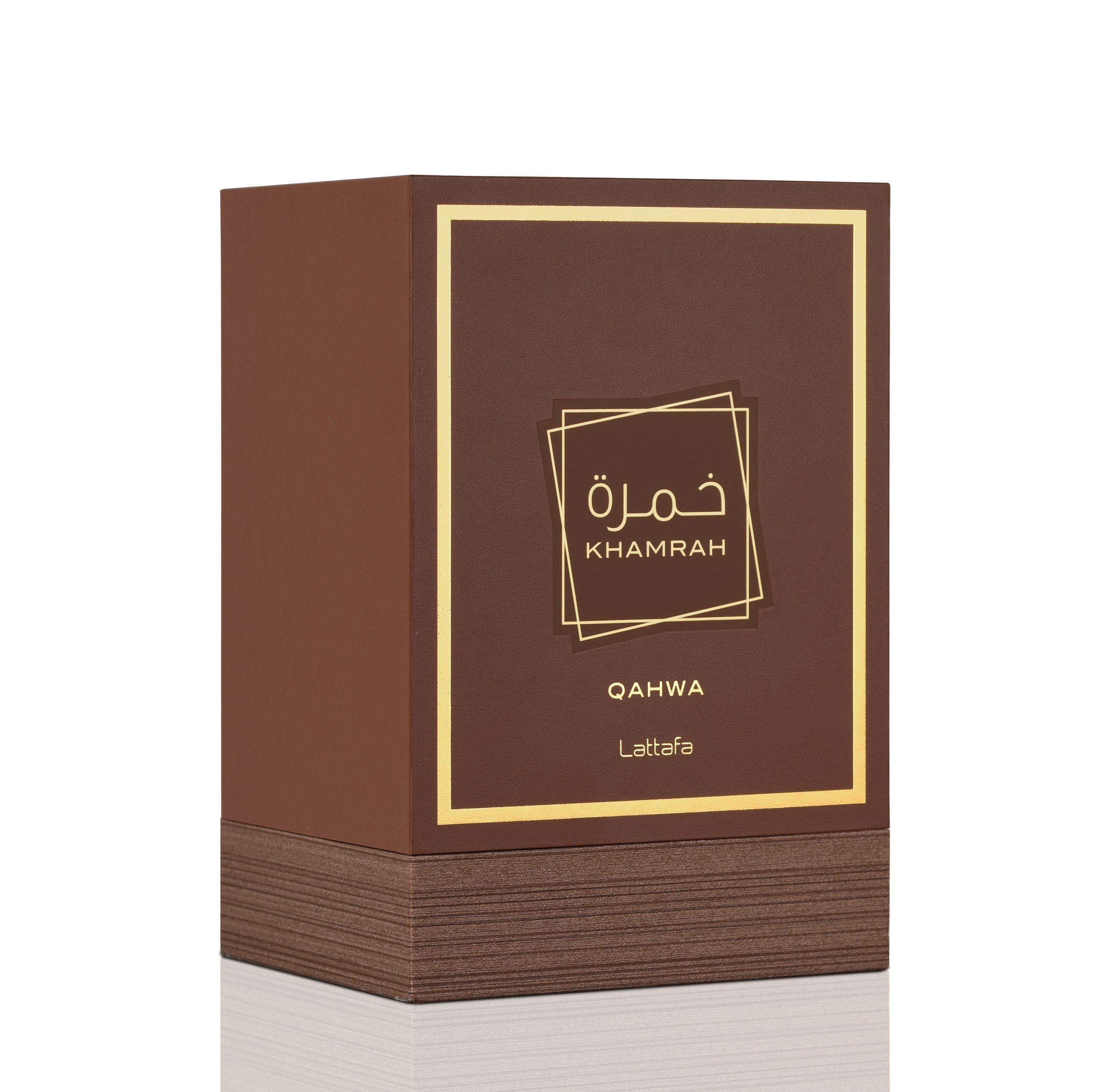 Lattafa Khamrah Qahwa ambient diffuser scene suggests lingering cozy spice mood.