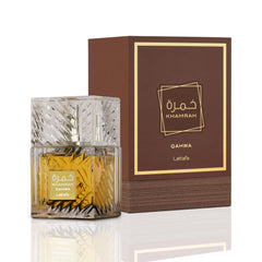 Lattafa Khamrah Qahwa on skin swirl reveals warm vanilla hints ideal for daily wear.