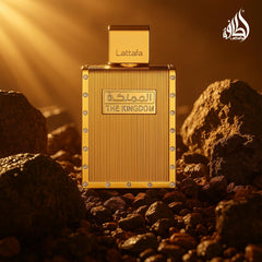 Lattafa The Kingdom box for luxurious presentation and unboxing experience