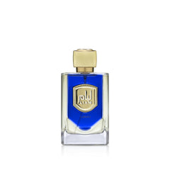 Lattafa Liam Blue Shine bottle closeup; fresh citrus notes ideal for daily wear