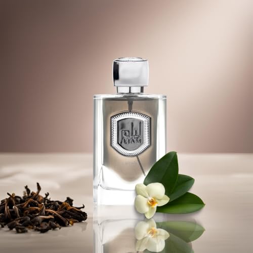 Lattafa Liam Grey packaging image showcases luxurious fragrance gifting appeal.