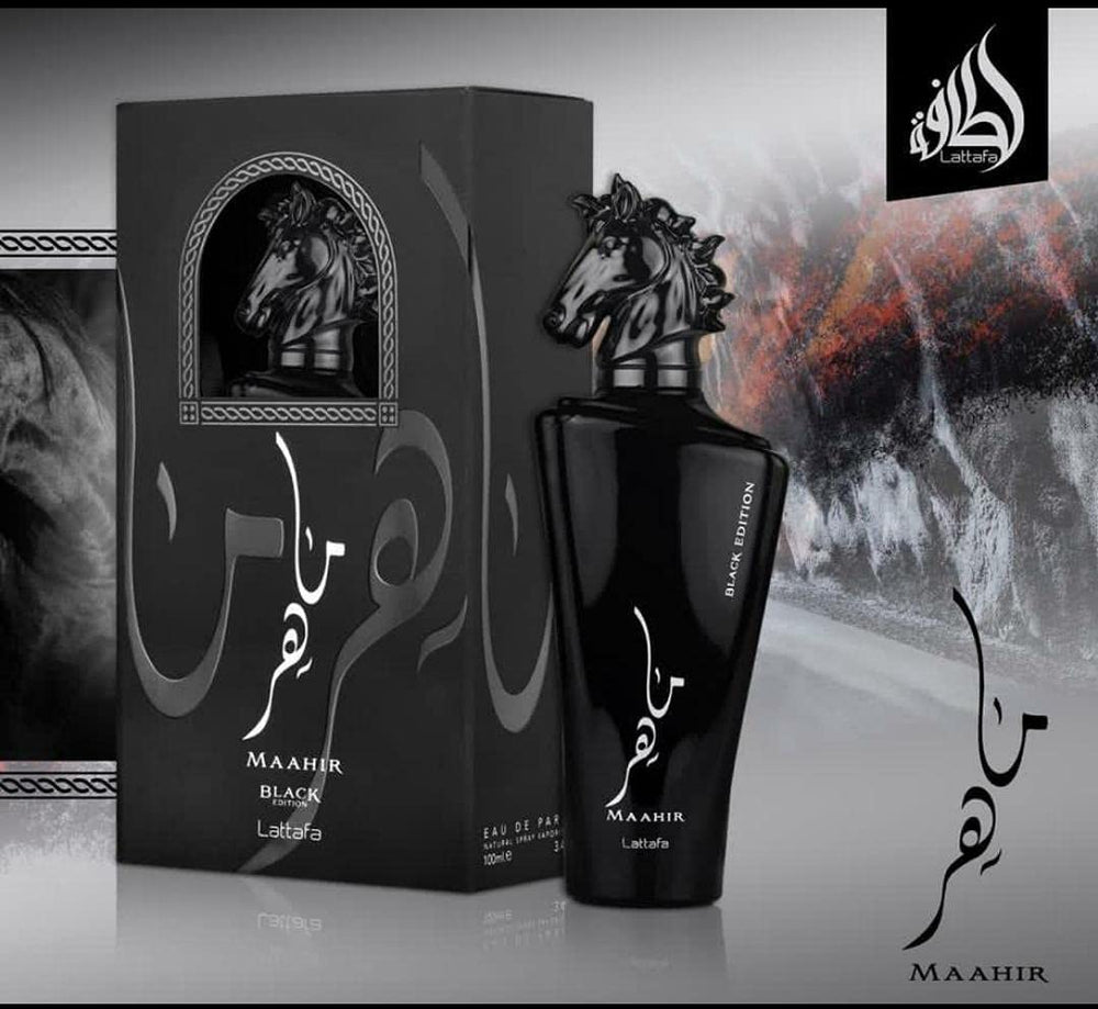 Lattafa Maahir Black Edition wearing-on-skin shows long-lasting impression for all-day confidence.