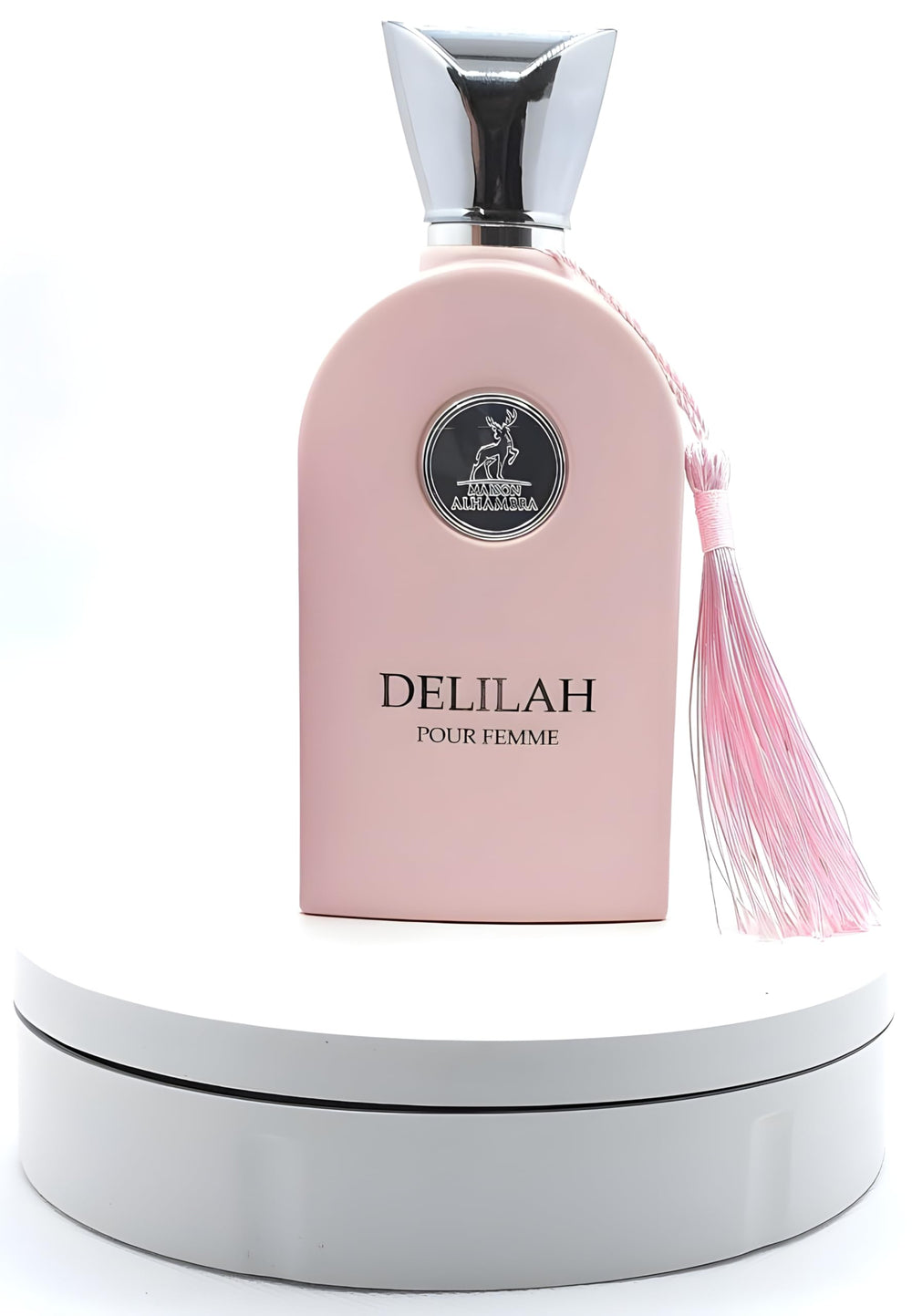 Lattafa Maison Alhambra Delilah heart notes with peony and rose – floral core
