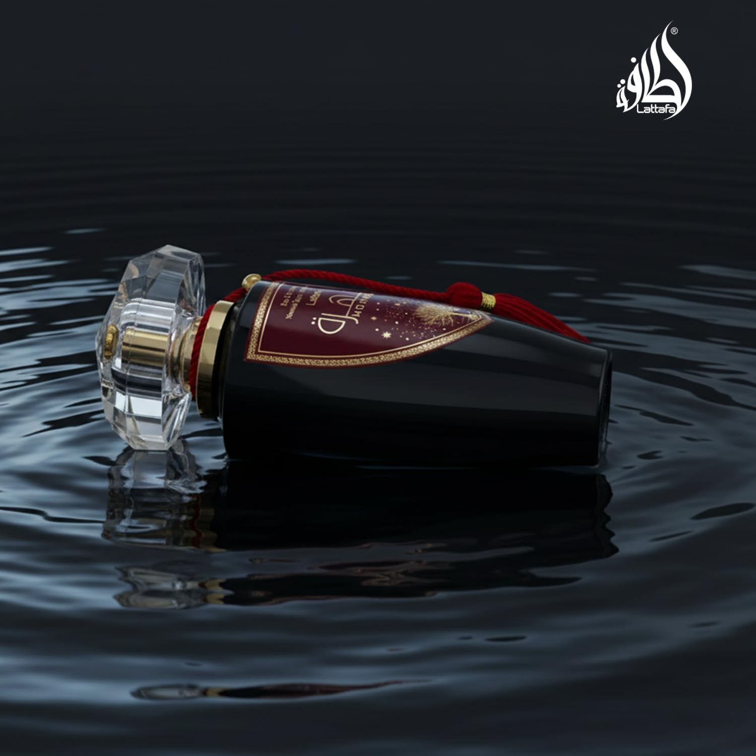 Lattafa Mohra base-notes visual, cedar and sandalwood for lasting impression.