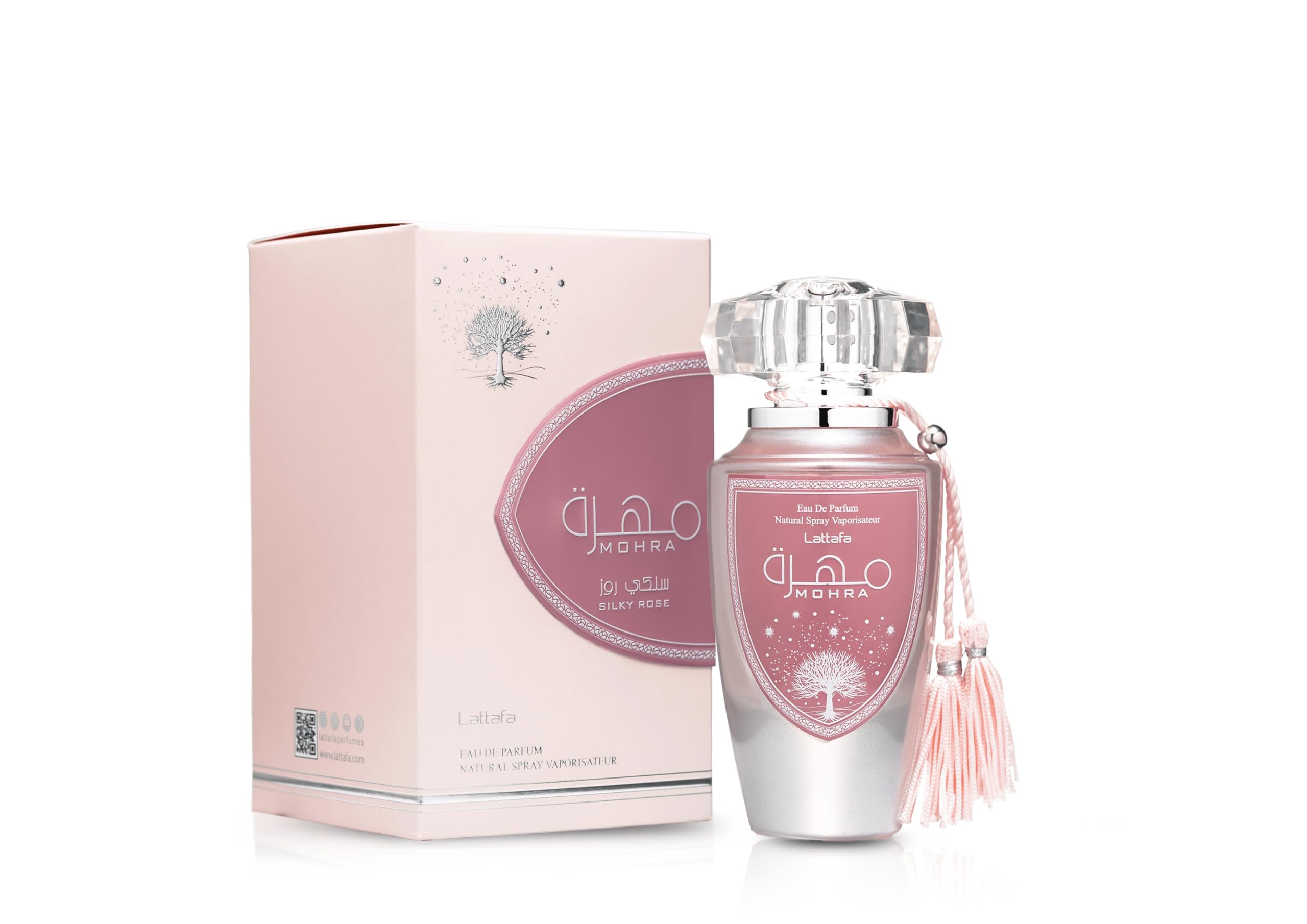 Lattafa Mohra Silky Rose pink pepper accents add spice for evening charm